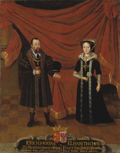 Duque Erik I de Brunswick-Calenberg y su segunda esposa Elisabeth, Princesa de Brandeburgo, c.1530 de Unknown
